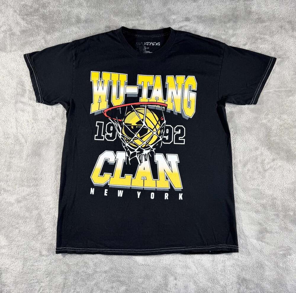 Wu-Tang Clan Basketball Graphic T-Shirt Black Size M
